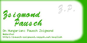 zsigmond pausch business card